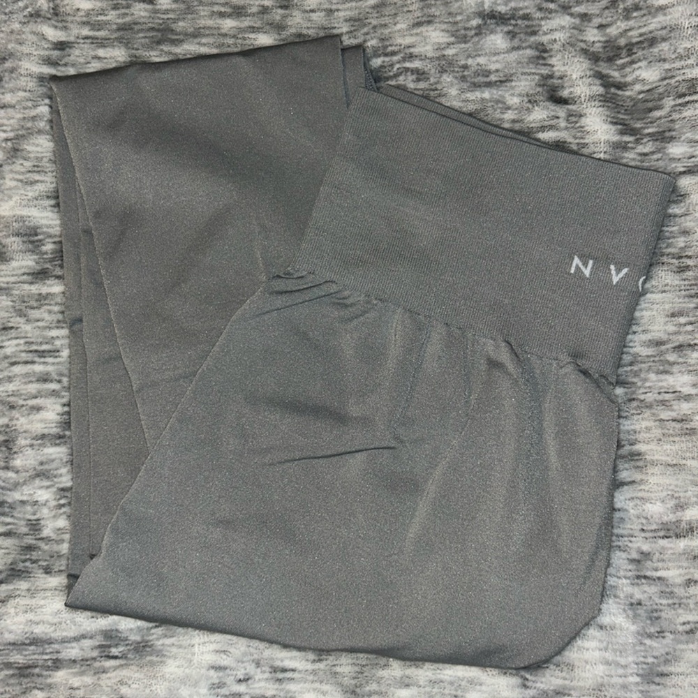 Light Grey Solid Seamless Leggings